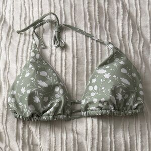 Floral Print Triangle Bikini Top